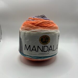 Mandala Multicolor Yarn Cake - Orange, White, Purple, Teal